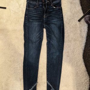 American Eagle Super Hi-Rise Jegging Crop Jeans 0